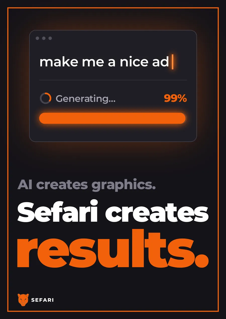 Sefari — Magazine ad · Dark